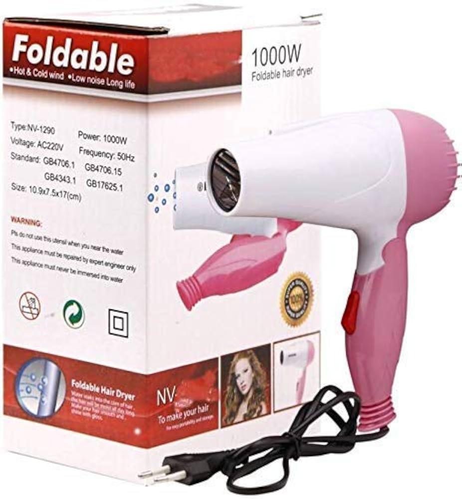 Nova NV-1290 Silky Shine 1000 W Hot and Cold Foldable Hair Dryer