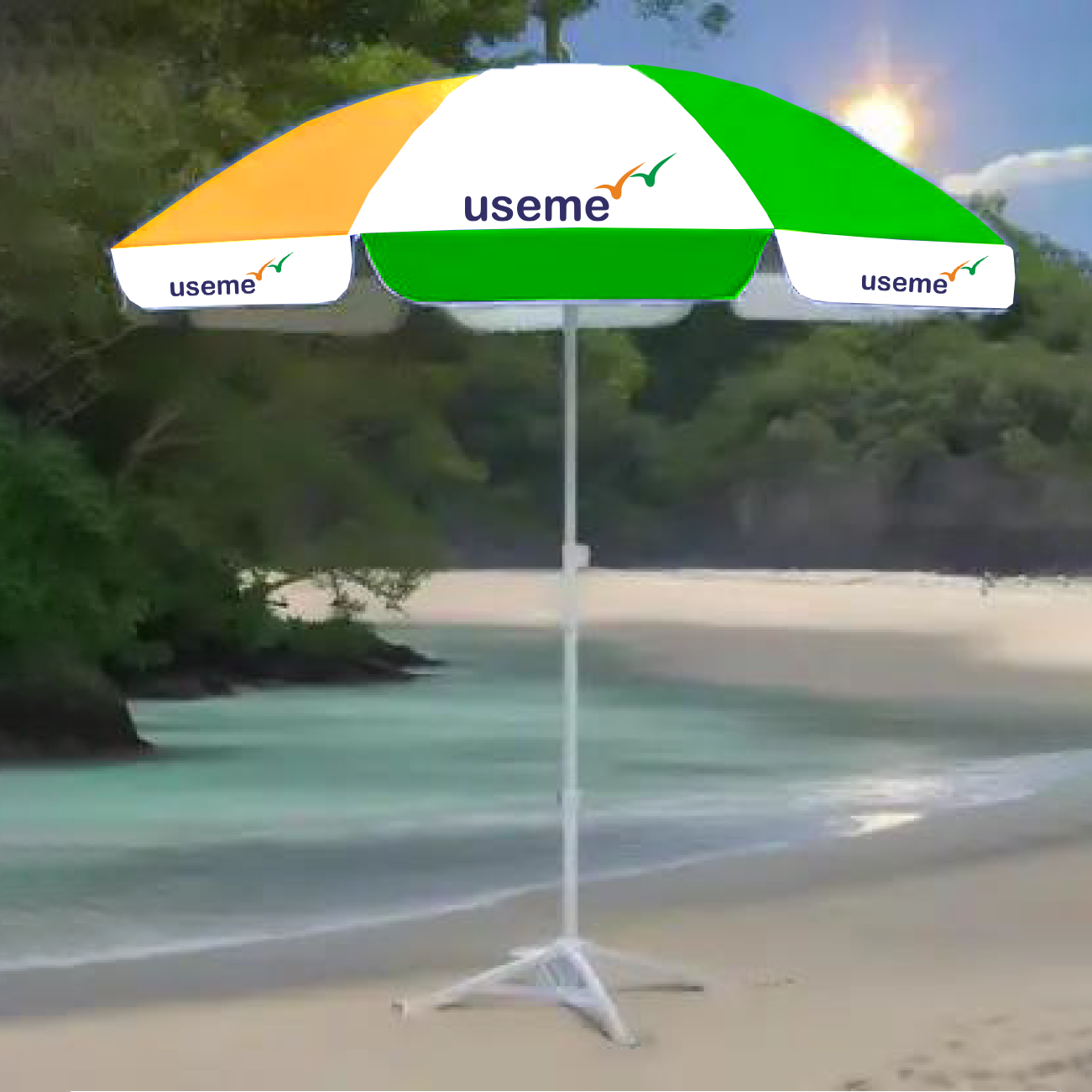 Useme Outdoor Promotional Umbrella | All-Weather Protection With Stand