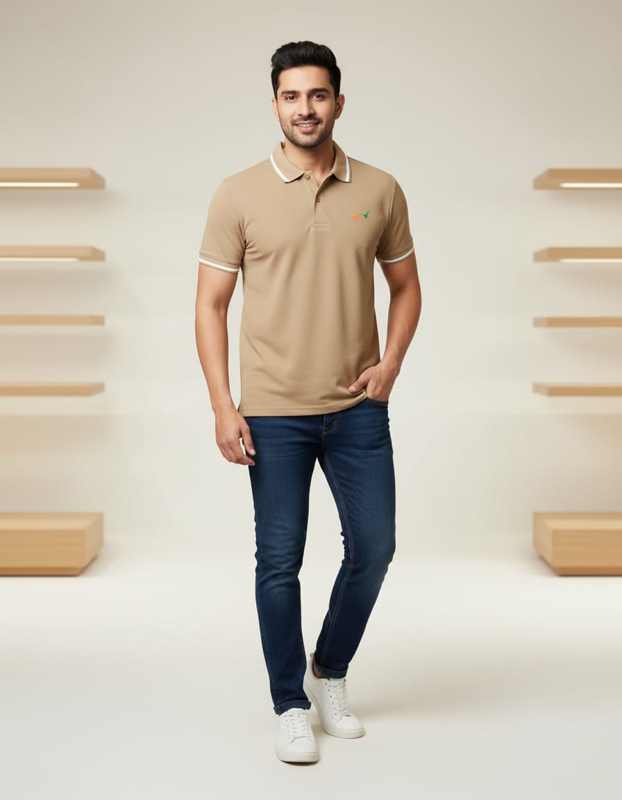 Useme Polo 5 T-Shirt Combo Pack(Cobalt Blue, Khaki Green, Pale Pink, Beige color, Dark Purple)