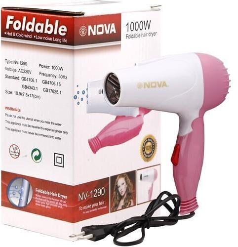 Nova NV-1290 Silky Shine 1000 W Hot and Cold Foldable Hair Dryer
