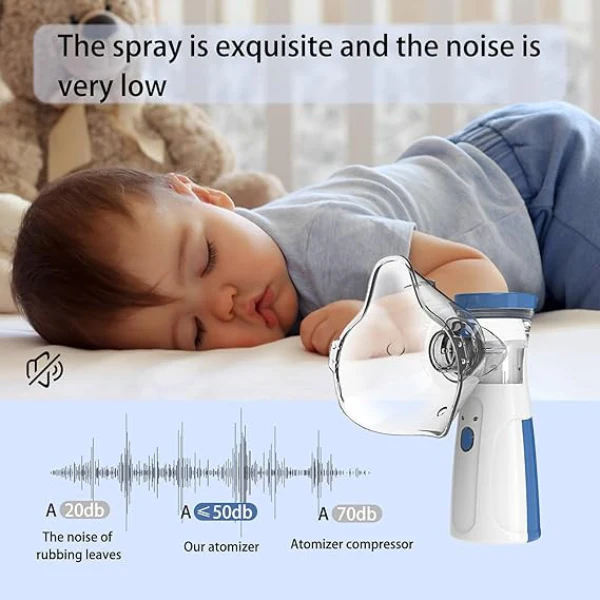 Portable Mesh Nebuliser Machine With Box Electric Inhalators-Nebulizer,Atomizer Portable Inhaler Nebulizer,Micro-Mesh Handheld Device for Adults and Children | Household Nebulizer for Effective Respiratory Treatment