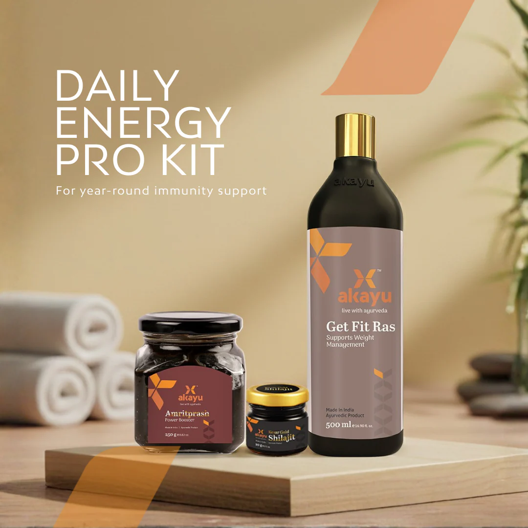Daily Energy Pro Kit   (Kesar Gold Shilajit-20 gm,  Amritprash-250 gm, Get Fit Ras-500 ml)