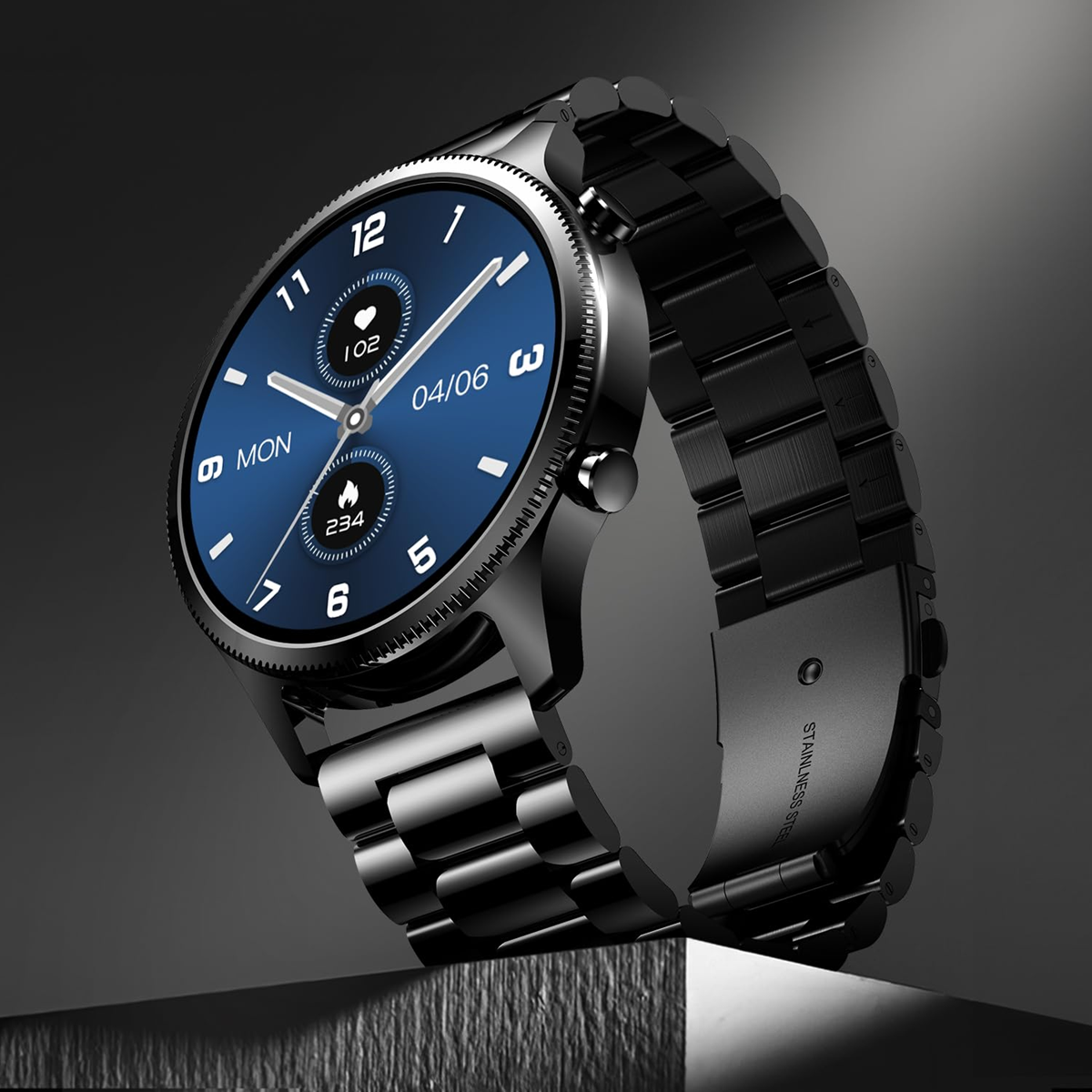 Noise Halo Plus 1.46" Super AMOLED Elite Smartwatch (Bluetooth Calling · Stainless Steel Build · Always-On Display · Up to 7 Days Battery)
