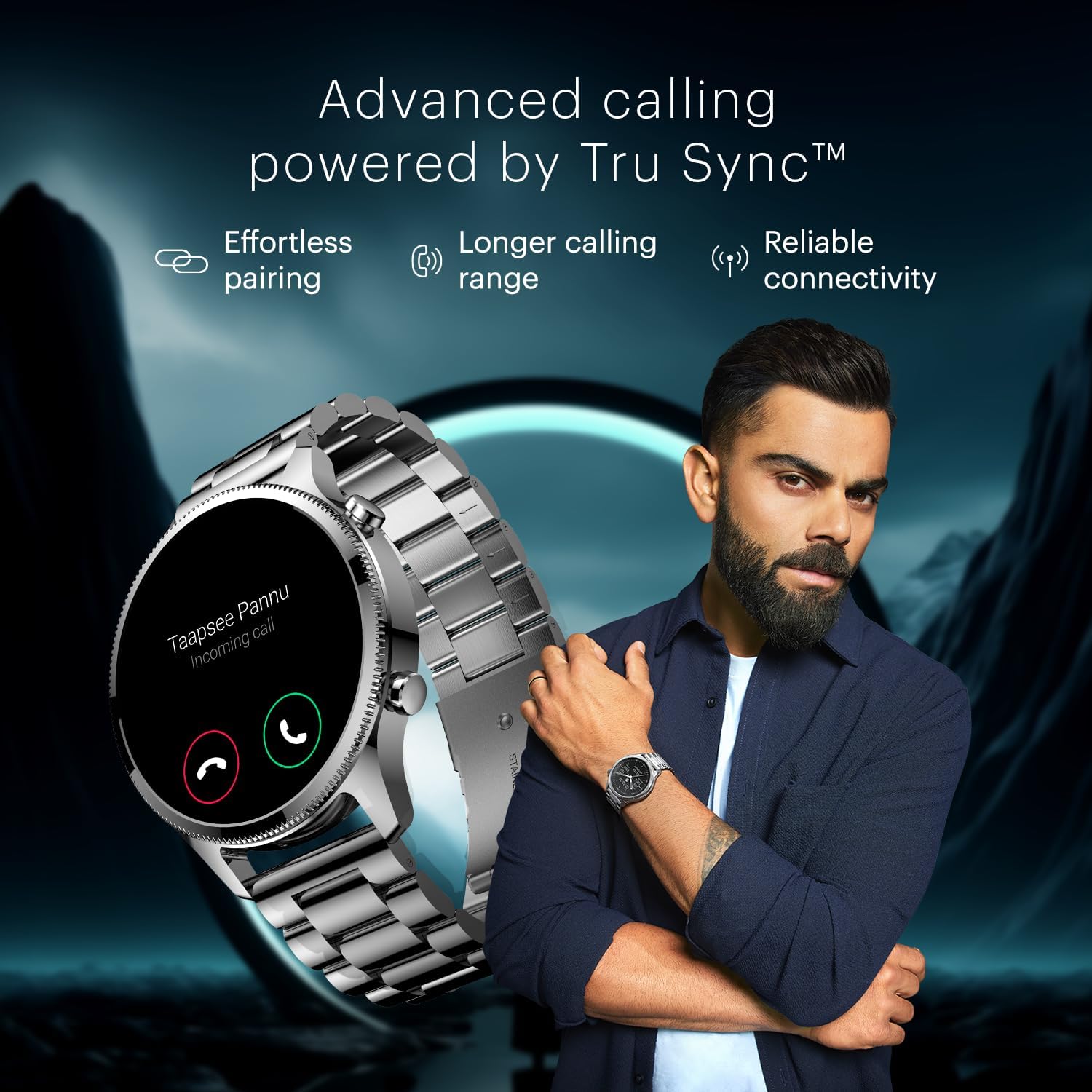 Noise Halo Plus 1.46" Super AMOLED Elite Smartwatch (Bluetooth Calling · Stainless Steel Build · Always-On Display · Up to 7 Days Battery)