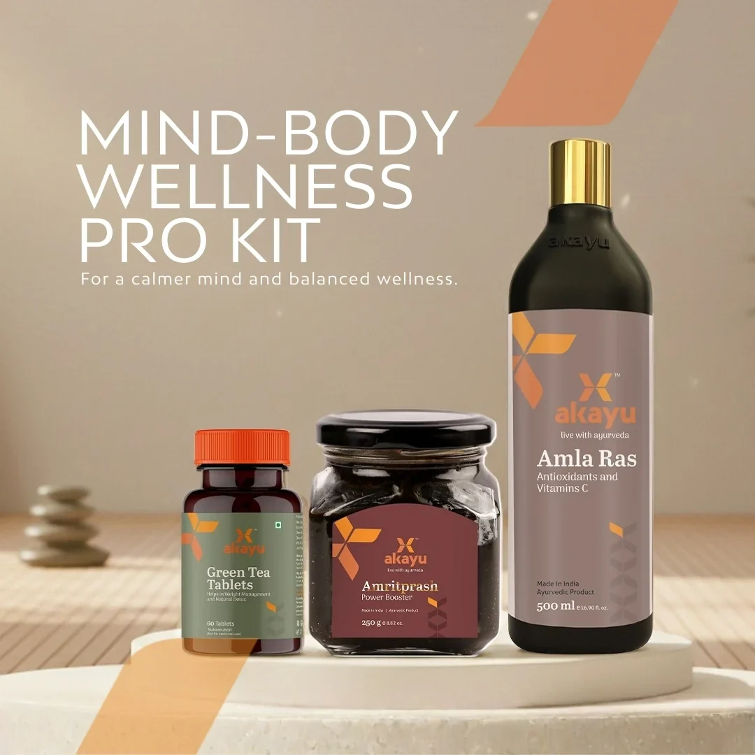 Mind-Body Wellness Pro Kit    (Amritprash-250gm,  Amla Juice-500ml,  Green Tea Effervescent Tablets-60 tabs)